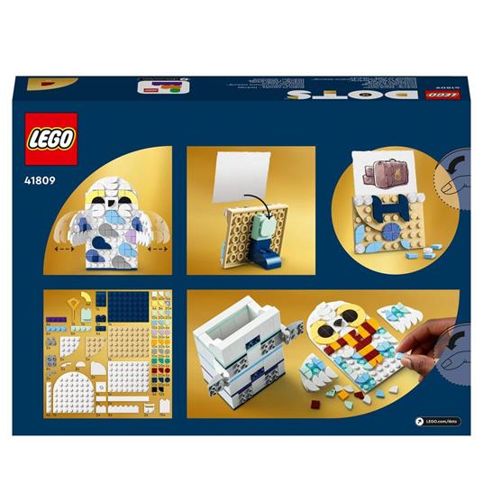 LEGO DOTS 41809 Portamatite di Edvige, Accessori da Scrivania di Harry Potter con Portapenne e Portablocco - 9