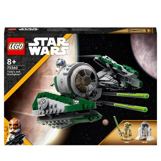 LEGO Star Wars 75360 Jedi Starfighter di Yoda, Veicolo Giocattolo da The  Clone Wars, Minifigure di Yoda, Spada Laser e R2-D2 - LEGO - Star Wars -  Astronavi - Giocattoli