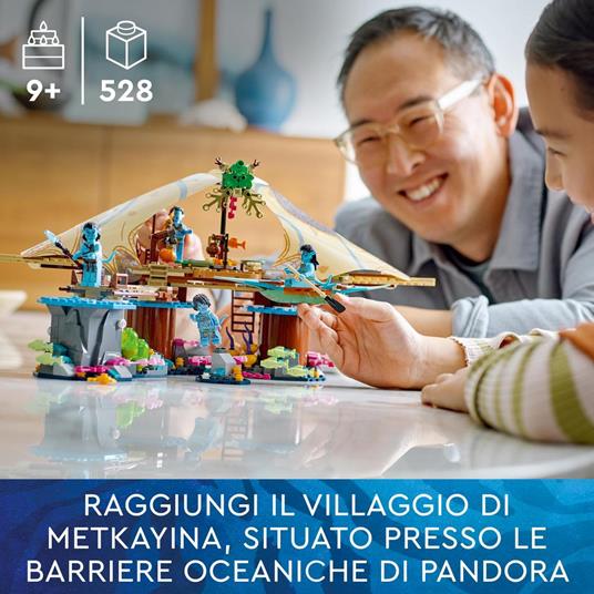 LEGO Avatar 75578 La Casa Corallina di Metkayina, Villaggio di Pandora con Neytiri e Tonowari dal Film La Via dell'Acqua - 2