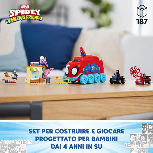 LEGO Marvel 10791 Quartier Generale Mobile del Team Spidey, Giochi per  Bambini 4+, Serie Spidey e i Suoi Fantastici Amici - LEGO - Marvel - TV &  Movies - Giocattoli