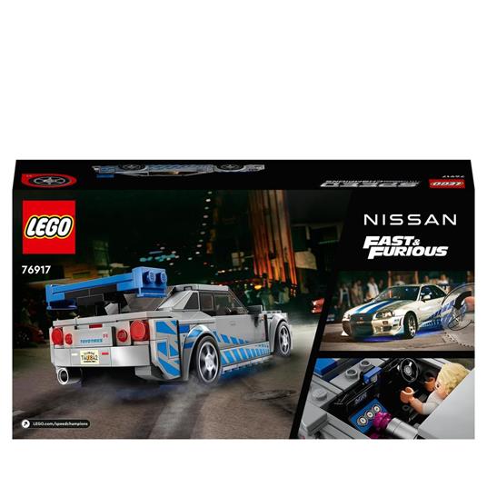 LEGO Speed Champions 76917 2 Fast 2 Furious Nissan Skyline GT-R (R34)  Macchina Giocattolo da Collezione 2023, per Bambini - LEGO - Speed  Champions - Automobili - Giocattoli | IBS