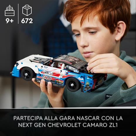 LEGO Technic 42153 NASCAR Next Gen Chevrolet Camaro ZL1 Modellino di Auto da Costruire Kit Macchina Giocattolo da Collezione - 2
