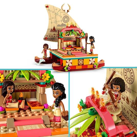 LEGO Disney Princess 43210 La Barca a Vela di Vaiana con Mini Bamboline e Delfino Giocattolo Creativo per Bambine e Bambini - 4