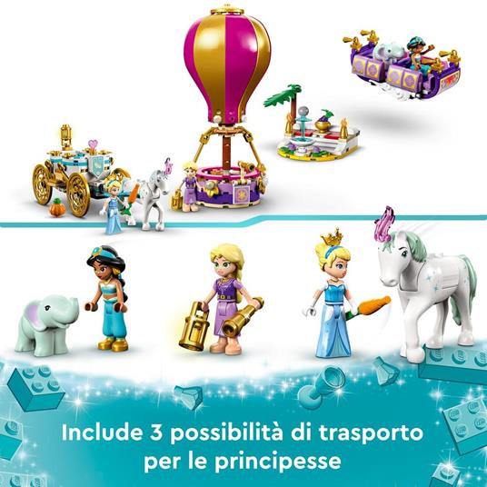 LEGO Disney Princess 43216 Il Viaggio Incantato della Principessa con Mini Bamboline di Cenerentola, Jasmine e Rapunzel - 5