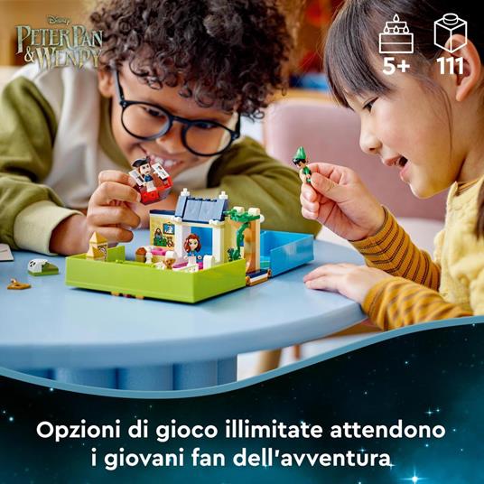 LEGO Disney Classic 43220 L'Avventura nel Libro delle Fiabe di Peter Pan e Wendy, Set Giochi da Viaggio per Bambini 5+ Anni - 2