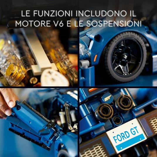 LEGO Technic 42154 Ford GT 2022, Kit Modellino di Auto da Costruire per Adulti, Supercar in Scala 1:12, Set da Collezione - 4