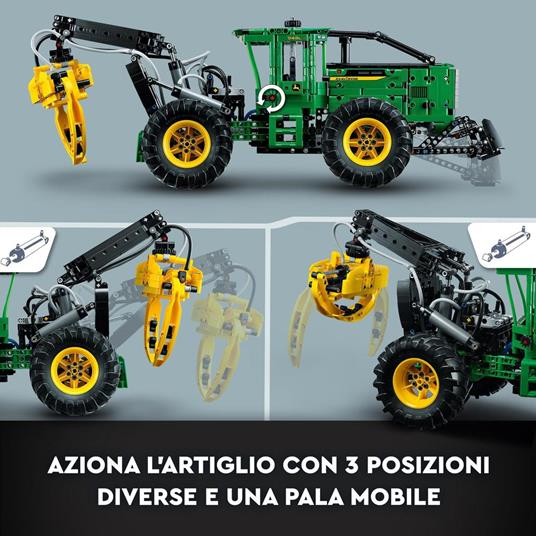 LEGO Technic 42157 Trattore John Deere 948L-II, Modellino da Costruire di Veicolo Giocattolo con Funzioni Pneumatiche e 4WD - 5