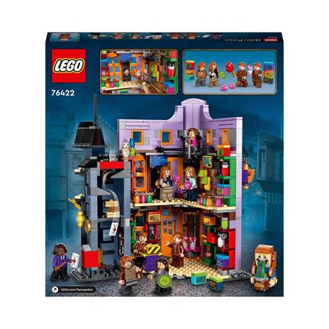 LEGO Harry Potter 76422 Diagon Alley Tiri Vispi Weasley Set 2in1 Negozio Giocattolo Scherzi e Ufficio Postale delle Civette - 8