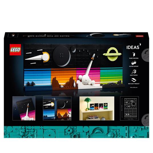 LEGO Ideas 21340 Storie dell'Era Spaziale, Set per Adulti con 4 Cartoline  3D Collegabili con Immagini Ispirate Sci-Fi Anni '80 - LEGO - LEGO Ideas -  Set mattoncini - Giocattoli