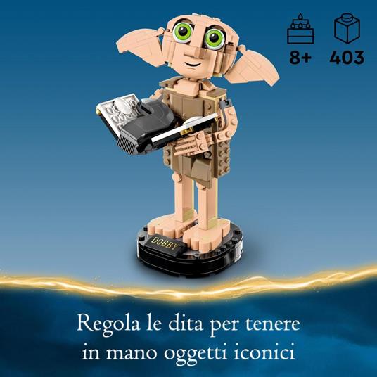 LEGO Harry Potter 76421 Dobby l'Elfo Domestico, Modello Snodabile di Personaggio Iconico, Gioco da Collezione, Regalo 8+ Anni - 3