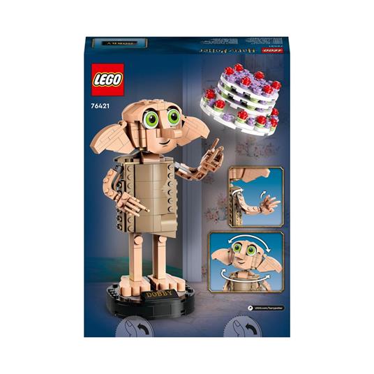 LEGO Harry Potter 76421 Dobby l'Elfo Domestico, Modello Snodabile di Personaggio Iconico, Gioco da Collezione, Regalo 8+ Anni - 8