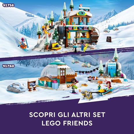 LEGO Friends 41760 Vacanza in Igloo con Tenda da Campeggio, 2 Cani da Slitta e Mini Bamboline, Giochi per Bambine e Bambini - 6