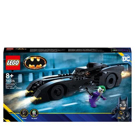 LEGO DC 76224 Batmobile: Inseguimento di Batman vs. The Joker, Iconica Macchina Giocattolo del 1989, Idea Regalo per Bambini