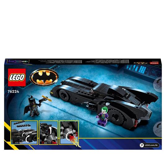 LEGO DC 76224 Batmobile: Inseguimento di Batman vs. The Joker, Iconica Macchina Giocattolo del 1989, Idea Regalo per Bambini - 8