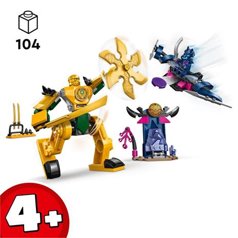 LEGO NINJAGO 71804 Mech da Battaglia di Arin, Giochi per Bambini 4+, Action Figure Giocattolo da Costruire con Starter Brick - 3