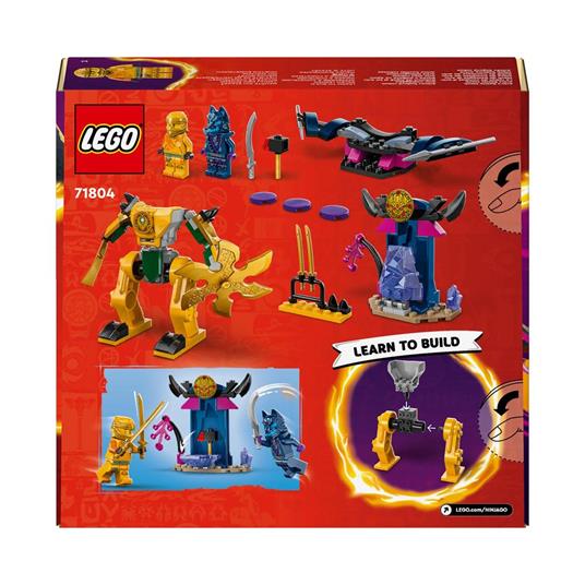 LEGO NINJAGO 71804 Mech da Battaglia di Arin, Giochi per Bambini 4+, Action  Figure Giocattolo da Costruire con Starter Brick