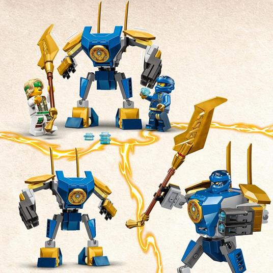 LEGO NINJAGO 71805 Pack Mech da Battaglia di Jay, Giochi per Bambini 6+, Action Figure Giocattolo da Costruire e 4 Minifigure - 4