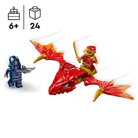LEGO NINJAGO 71801 Attacco del Rising Dragon di Kai, Giochi per Bambini 6+ con Action Figure di Drago Giocattolo e Minifigure - 3