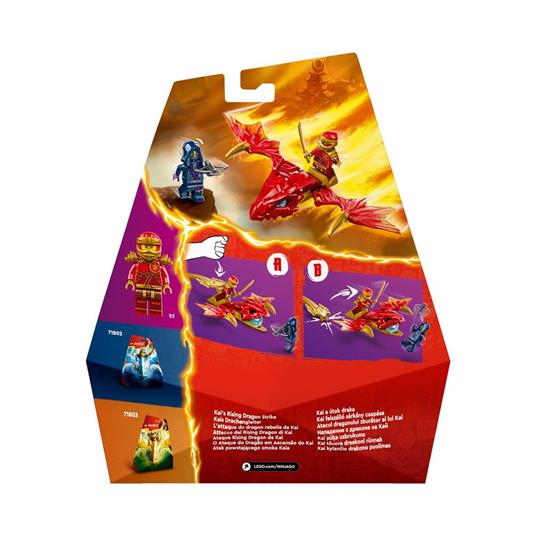 LEGO NINJAGO 71801 Attacco del Rising Dragon di Kai, Giochi per Bambini 6+ con Action Figure di Drago Giocattolo e Minifigure - 8
