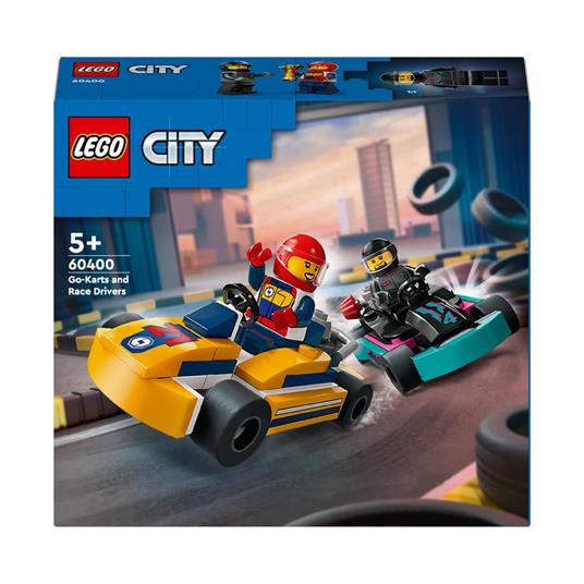 LEGO City 60400 Go-Kart e Piloti, Modellini da Costruire di Mini