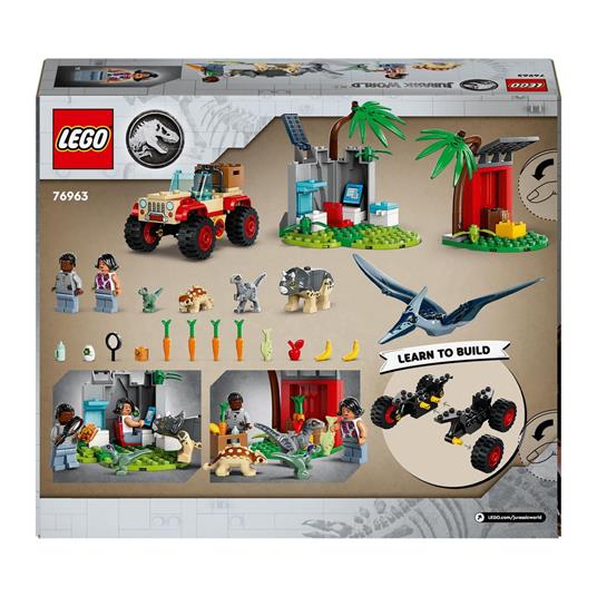 LEGO Jurassic World 76963 Centro di Soccorso dei Baby Dinosauri, Giocattolo per Bambini di 4+ Anni, Set con Mini Animali - 8