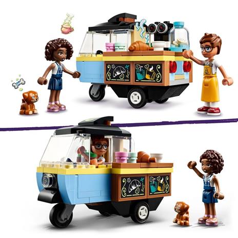 LEGO Friends 42606 Furgoncino del Fornaio, Giochi per Bambini di 6+ Anni con Cucina Giocattolo, Cibo, Mini Bamboline e Cane - 4