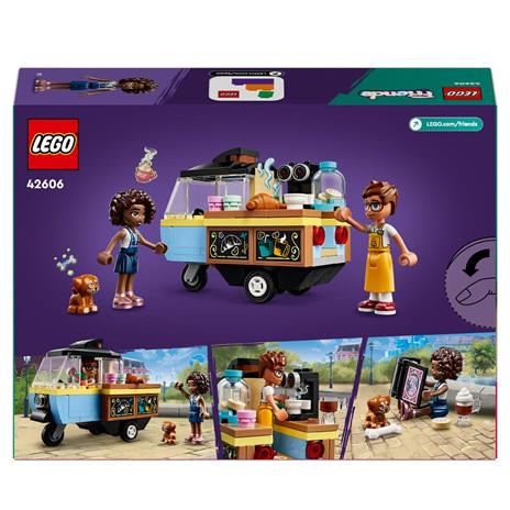 LEGO Friends 42606 Furgoncino del Fornaio, Giochi per Bambini di 6+ Anni con Cucina Giocattolo, Cibo, Mini Bamboline e Cane - 8