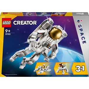 Giocattolo LEGO Creator 31152 3in1 Astronauta Trasformabile in Cane Giocattolo o in Astronave, Giochi da Costruire per Bambini di 9+ LEGO