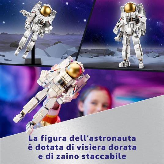 LEGO Creator 31152 3in1 Astronauta Trasformabile in Cane Giocattolo o in  Astronave, Giochi da Costruire per Bambini di 9+ - LEGO - Creator -  Generici - Giocattoli