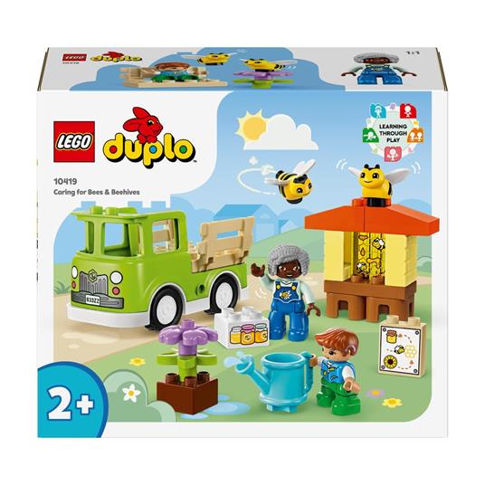 LEGO DUPLO 10419 Cura di Api e Alveari, Gioco Educativo per Bambini in età Prescolare con 2 Personaggi e un Camion Giocattolo