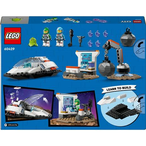 LEGO City 60429 Navetta Spaziale e Scoperta di Asteroidi, Gioco per Bambini 4+ con Astronave Giocattolo, Gru e 2 Minifigure - 9
