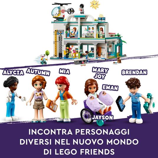 LEGO Friends 42621 Ospedale di Heartlake City Giochi Educativi per Bambini di 7+ con Elicottero Giocattolo e 5 Mini Bamboline - 3