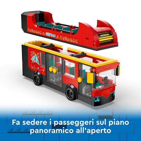 LEGO City 60407 Autobus Turistico Rosso a Due Piani, Giochi per Bambini 7+ con Veicolo Giocattolo e 5 Minifigure, Idea Regalo - 3