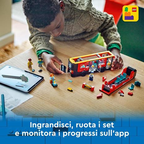 LEGO City 60407 Autobus Turistico Rosso a Due Piani, Giochi per Bambini 7+ con Veicolo Giocattolo e 5 Minifigure, Idea Regalo - 7