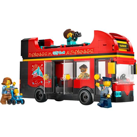 LEGO City 60407 Autobus Turistico Rosso a Due Piani, Giochi per Bambini 7+ con Veicolo Giocattolo e 5 Minifigure, Idea Regalo - 8