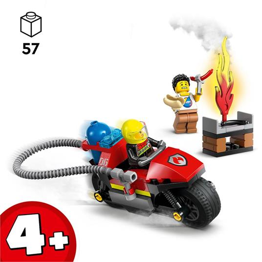 LEGO City 60410 Motocicletta dei Pompieri da Soccorso Giochi per