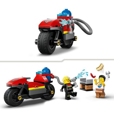 LEGO City 60410 Motocicletta dei Pompieri da Soccorso Giochi per Bambini 4+ Anni con Moto Giocattolo 2 Minifigure Estintore - 4