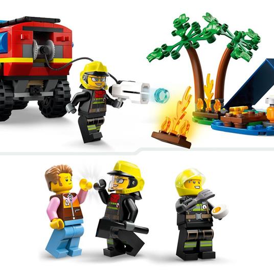 LEGO City 60412 Fuoristrada Antincendio e Gommone di Salvataggio, Camion dei Pompieri Giocattolo, Giochi per Bambini 5+ Anni - 5