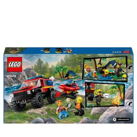 LEGO City 60412 Fuoristrada Antincendio e Gommone di Salvataggio, Camion dei Pompieri Giocattolo, Giochi per Bambini 5+ Anni - 8