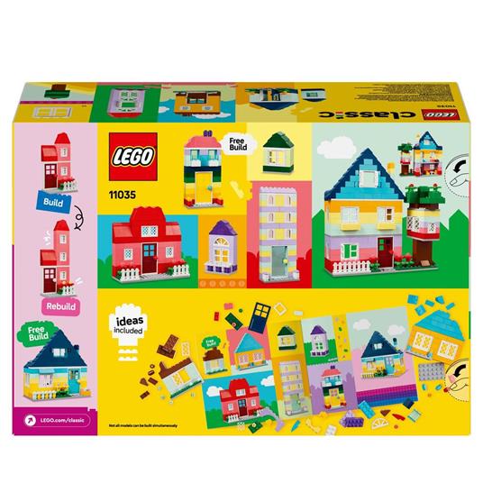 LEGO Classic 11035 Case Creative, Set Costruzioni in Mattoncini, Giochi per  Bambini 4+ Anni, Casa Giocattolo con Accessori