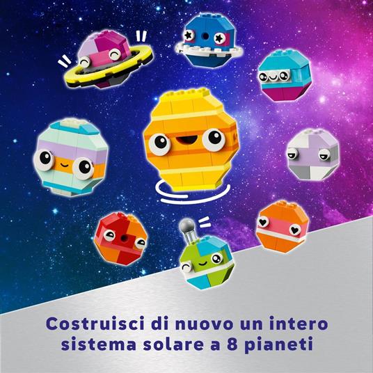 LEGO Classic 11037 Pianeti dello Spazio Creativi Modellino da Costruire di Sistema Solare per Bambini 5+ con Razzo Giocattolo - 5