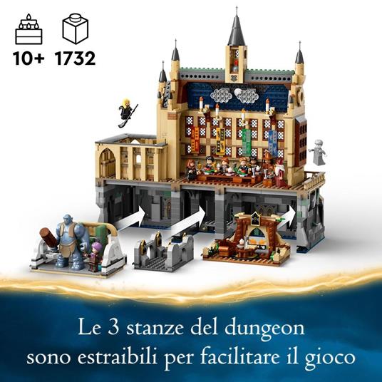 LEGO Harry Potter 76435 Castello di Hogwarts: Sala Grande, Giocattolo da Collezione con 11 Minifigure, Giochi per Bambini 10+ - 3