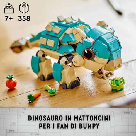 LEGO Jurassic World 76962 Baby Bumpy: Anchilosauro, Giocattolo d'Avventura per i Fan del Cretaceo, Giochi Creativi Bambini 7+ - 2