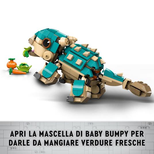 LEGO Jurassic World 76962 Baby Bumpy: Anchilosauro, Giocattolo d'Avventura per i Fan del Cretaceo, Giochi Creativi Bambini 7+ - 4