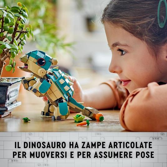 LEGO Jurassic World 76962 Baby Bumpy: Anchilosauro, Giocattolo d'Avventura per i Fan del Cretaceo, Giochi Creativi Bambini 7+ - 5