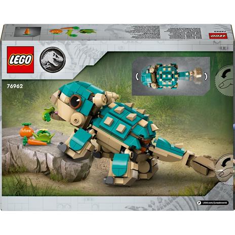 LEGO Jurassic World 76962 Baby Bumpy: Anchilosauro, Giocattolo d'Avventura per i Fan del Cretaceo, Giochi Creativi Bambini 7+ - 9