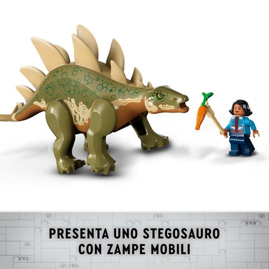 LEGO Jurassic World 76965 Missione Dinosauro: Scoperta dello Stegosauro, Giocattolo con Dinosauri e Fuoristrada per Bambini 6+ - 3