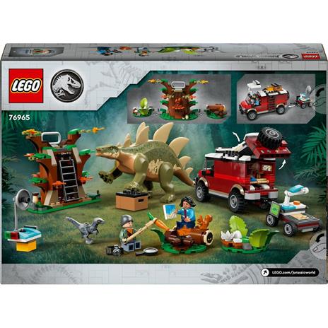 LEGO Jurassic World 76965 Missione Dinosauro: Scoperta dello Stegosauro, Giocattolo con Dinosauri e Fuoristrada per Bambini 6+ - 9