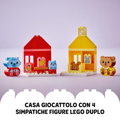 LEGO DUPLO 10414 Attività Quotidiane: Mangiare e Andare a Letto, Giochi per Bambini da 1.5 Anni in su con 4 Animali Giocattolo - 4