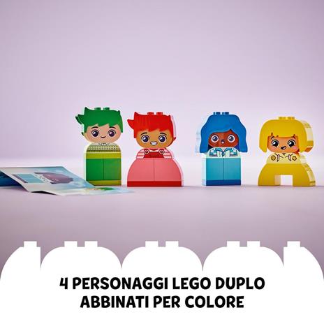 LEGO DUPLO 10415 Forti Sentimenti ed Emozioni, Giochi per Bambini da 1.5 Anni Impilabili con 23 Mattoncini e 4 Personaggi - 4